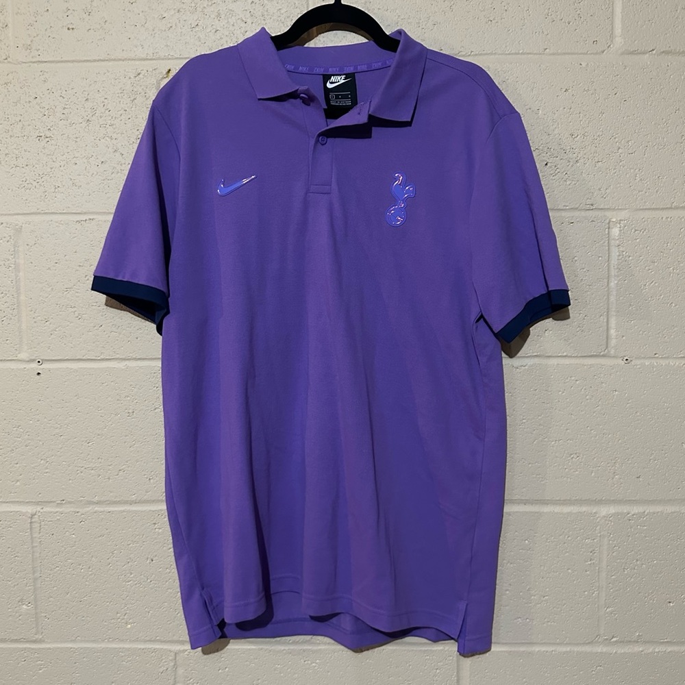 Tottenham Hotspur FC Nike collared polo shirt purple size large soccer futbol‎